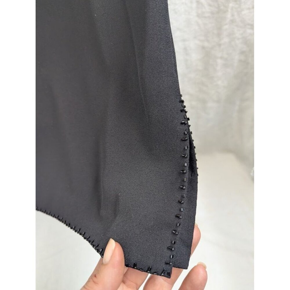 Adrianna Papell women's size 14 black skirt beaded detail, 1990s vintage C14 - Picture 4 of 9